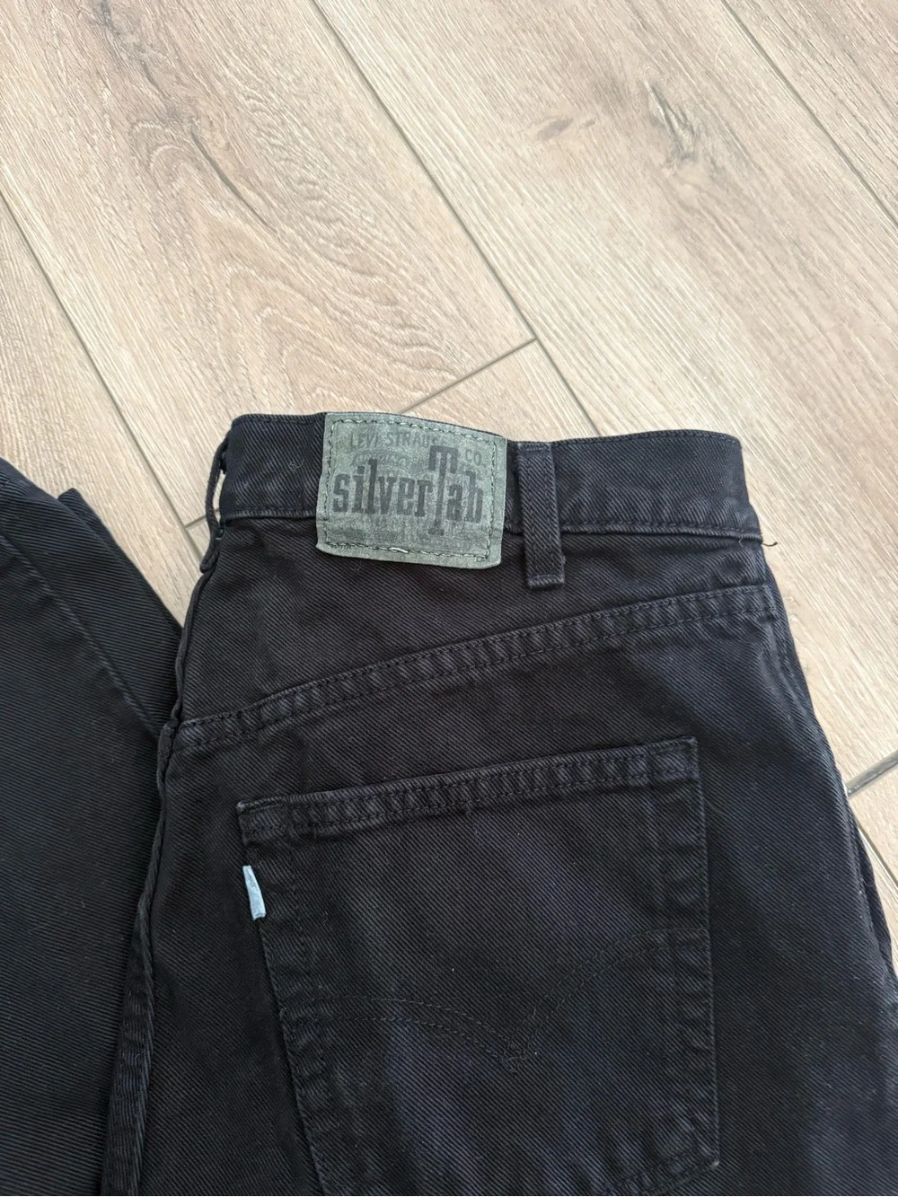 VINTAGE Levis Silvertab Jeans Mens 36x30 Black Denim Classic Straight Y2K 90s US